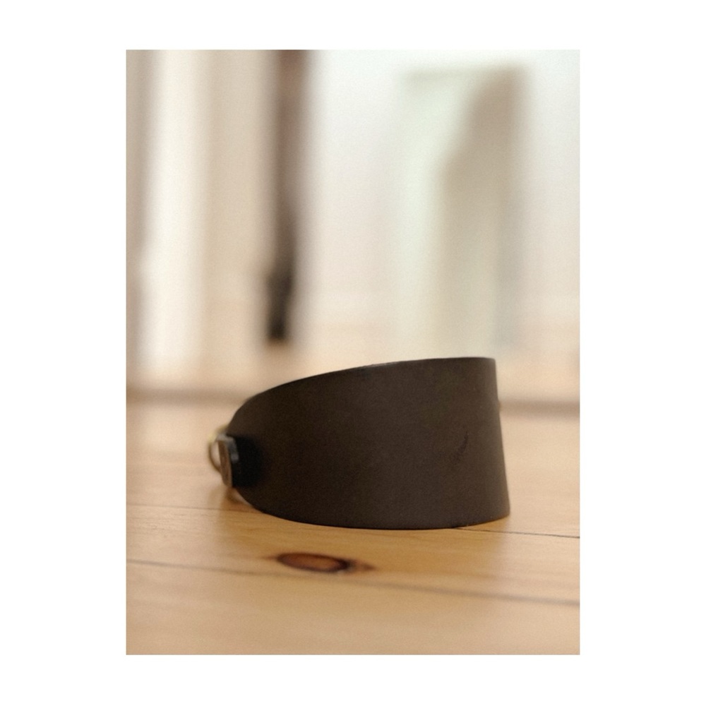 NWOT 2 inch tapered leather dog collar
